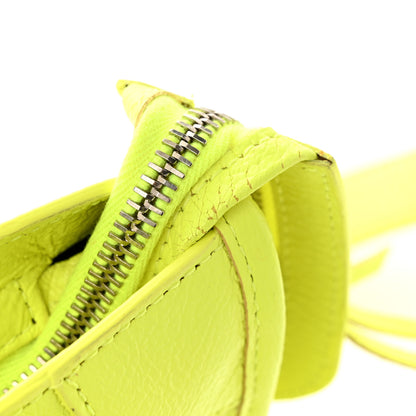 Balenciaga Chevre Silver Metallic Edge Hardware Mini City Acid Green 11 of 11