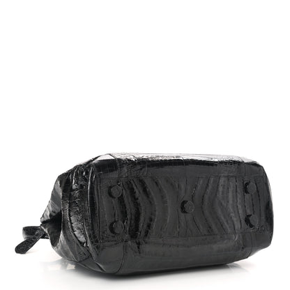 Nancy Gonzalez Crocodile Top Handle Satchel Black 4 of 10