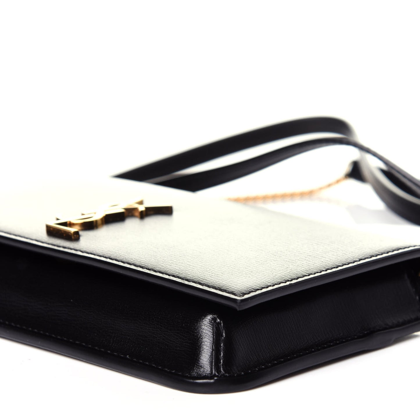 Smooth Calfskin Monogram Phone Holder Crossbody Black