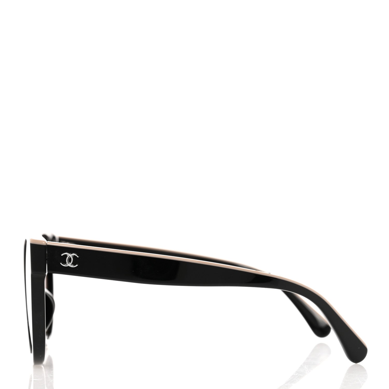Chanel Acetate CC Butterfly Sunglasses 5414-A Black Beige 3 of 7