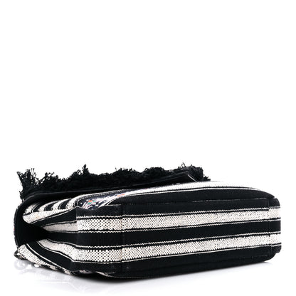 Saint Laurent Berber Chevron Tassel Monogram Large College Bag Black 4 of 10