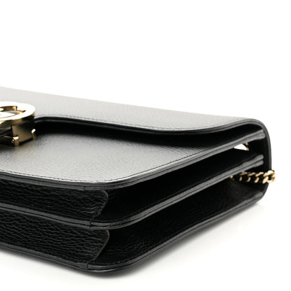 Gucci Dollar Calfskin Interlocking G Shoulder Bag Black 10 of 11