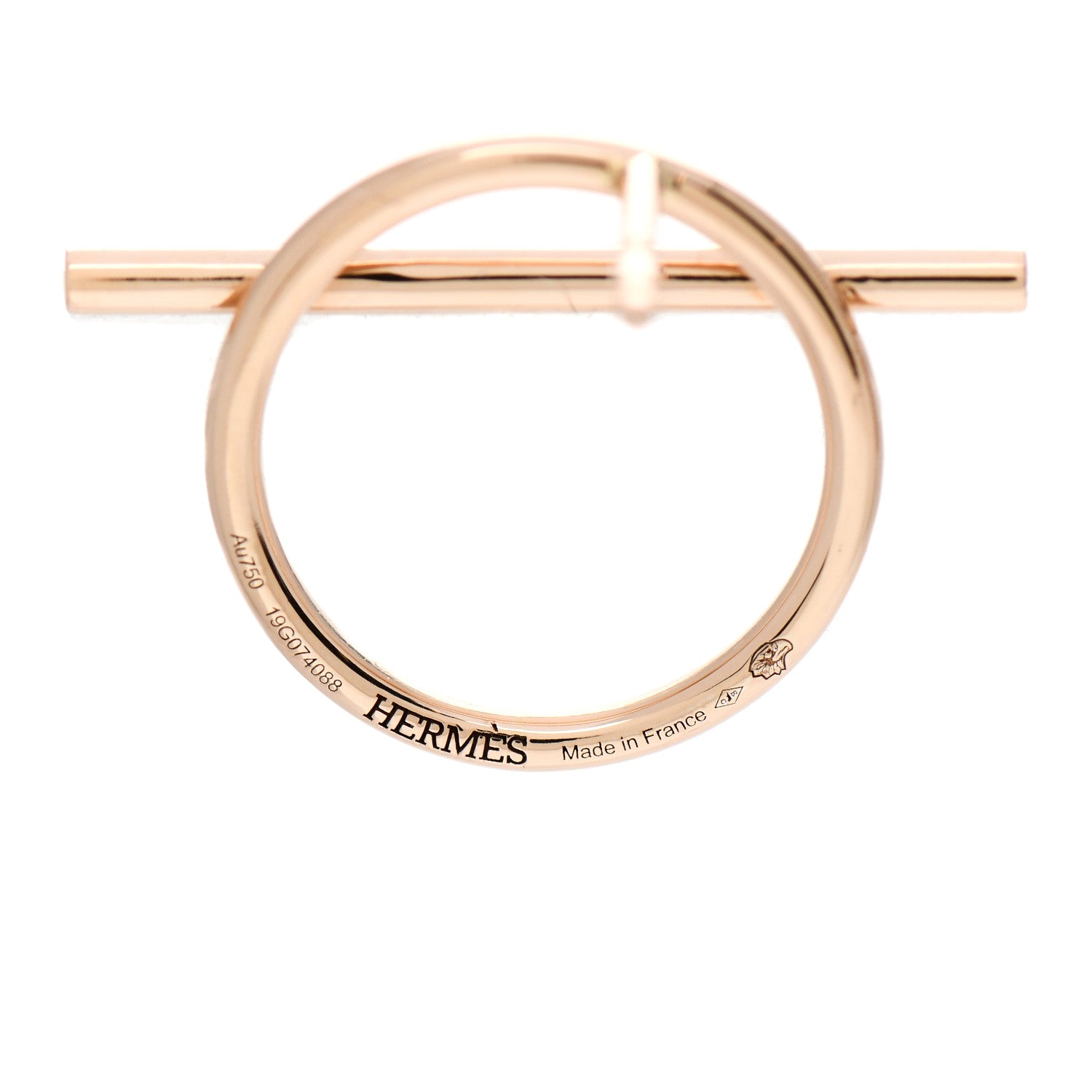 Hermes 18K Rose Gold MM Echappee Earrings 4 of 5