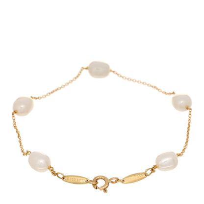 Tiffany 18K Yellow Gold Pearl 5.5-6mm Elsa Peretti Pearls By The Yard Bracelet 2 of 4