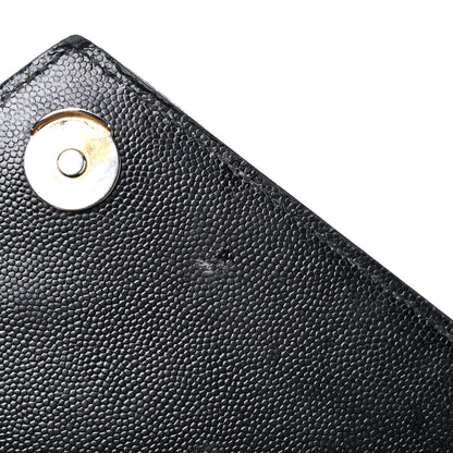 Saint Laurent Grain De Poudre Textured Mixed Matelasse Large Triquilt Monogram Satchel Black 14 of 28