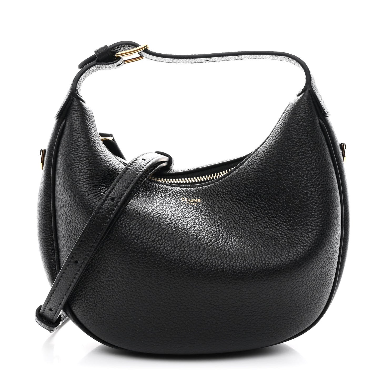 Supple Grained Calfskin Teen Lulu Shoulder Bag Black