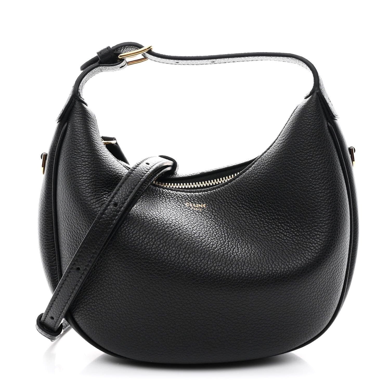 Celine Supple Grained Calfskin Teen Lulu Shoulder Bag Black 1 of 10