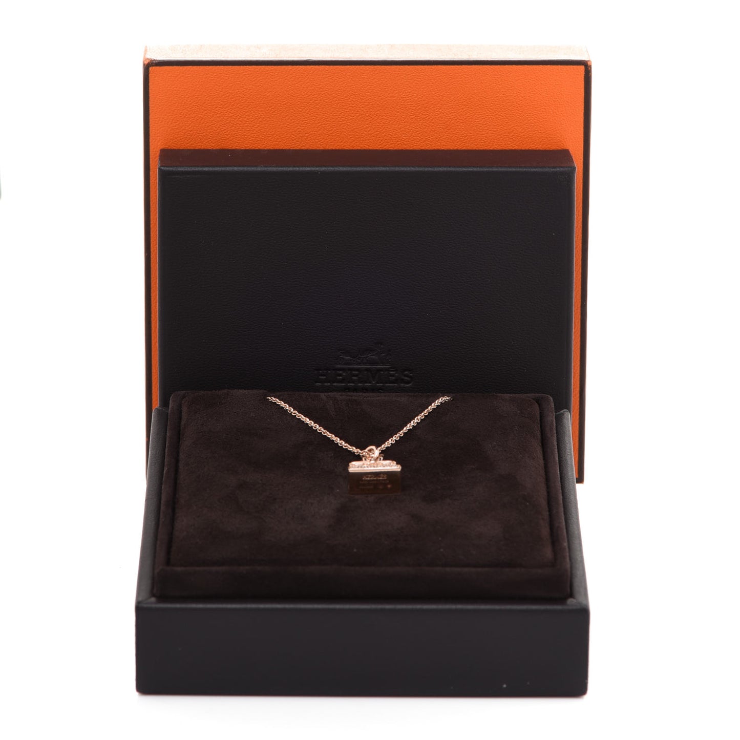 18K Rose Gold Diamond Birkin Amulettes Pendant Necklace