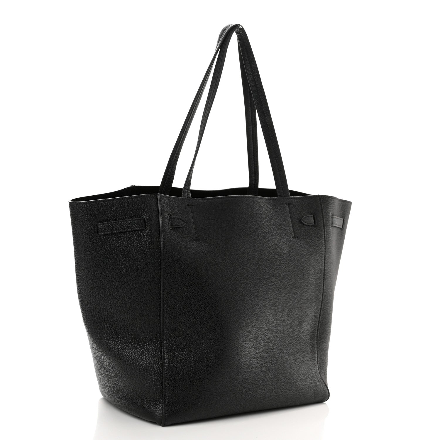 Celine Soft Grained Calfskin Medium Belt Cabas Phantom Black 2 of 8