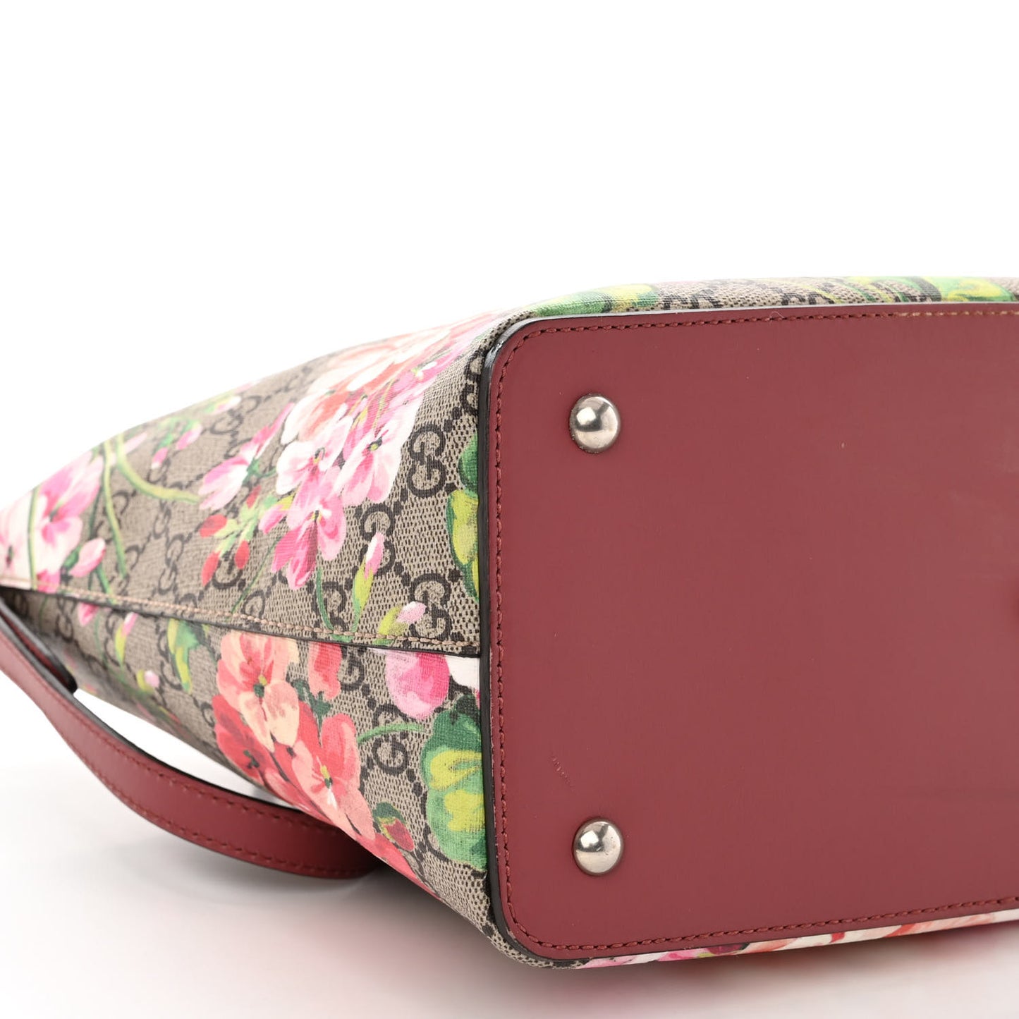 GG Supreme Monogram Blooms Linea A Foldover Tote Beige Multicolor Dry Rose