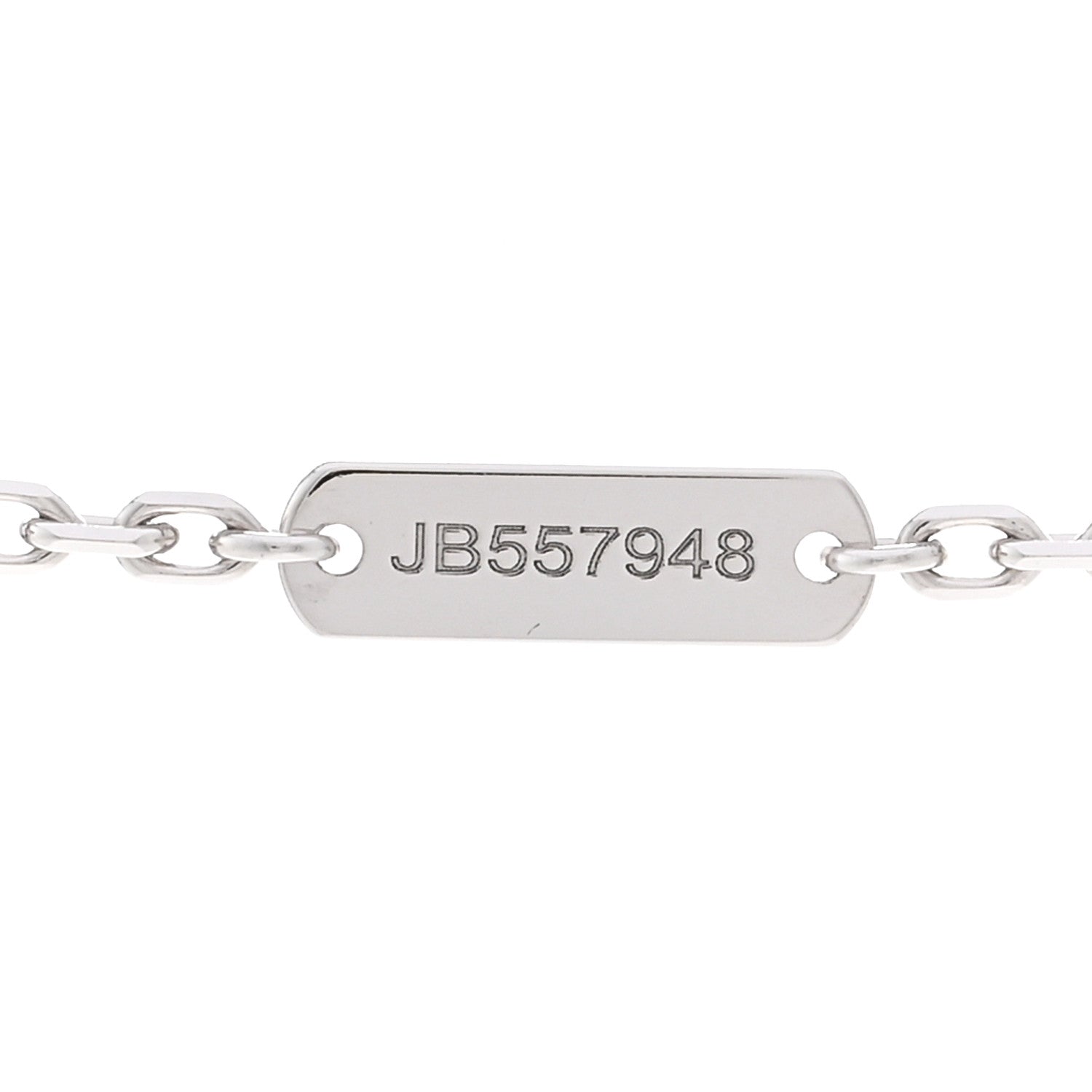 Van Cleef & Arpels 18K White Gold Mother of Pearl Magic Alhambra Pendant Necklace 5 of 6