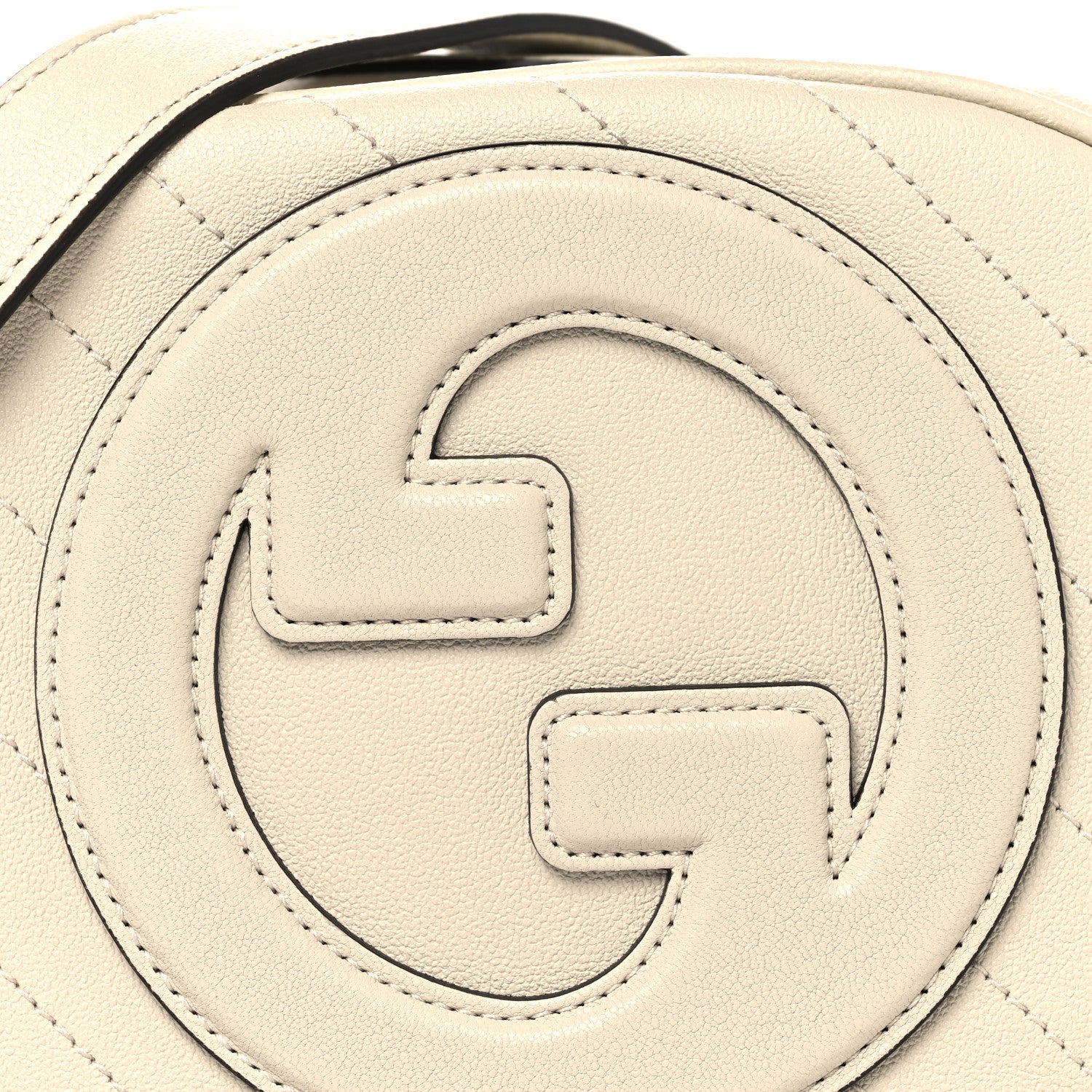 Gucci Sakai Be Green Calfskin Diagonal Stitched Mini Blondie Shoulder Bag Mystic White 8 of 10