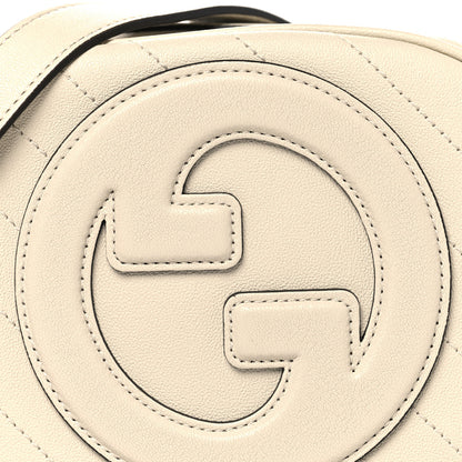 Gucci Sakai Be Green Calfskin Diagonal Stitched Mini Blondie Shoulder Bag Mystic White 8 of 10