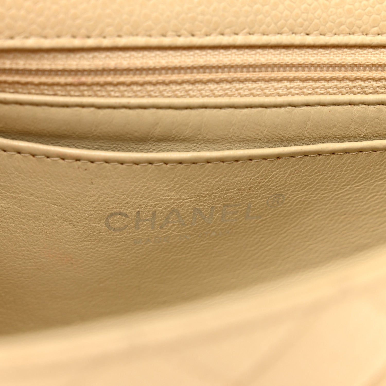 Chanel Caviar Quilted Mini Rectangular Flap Light Beige 7 of 13