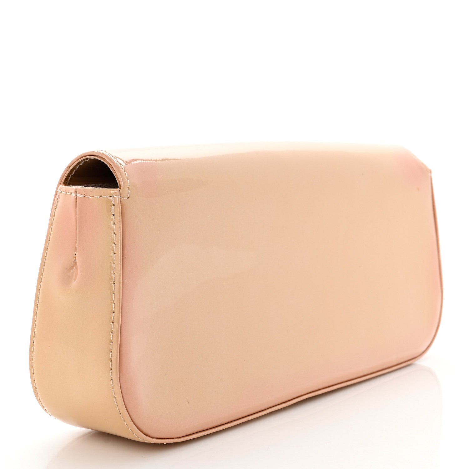 Louis Vuitton Patent Sobe Clutch Creme 3 of 7