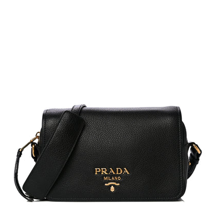 Prada Vitello Phenix Crossbody Bag Black 1 of 11