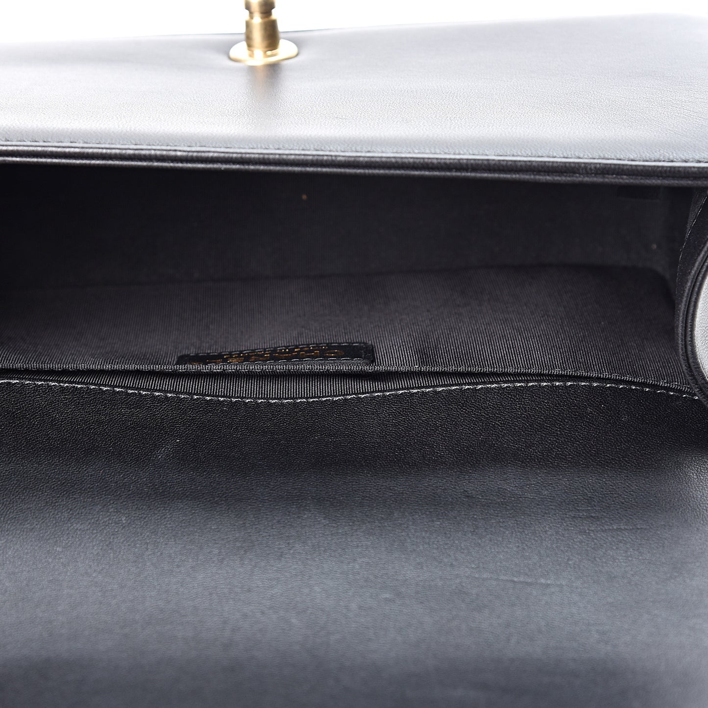 Lambskin Quilted Medium Boy Flap Black