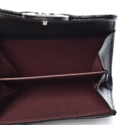 Chanel Caviar Quilted Flap Card Holder Wallet Black 5 of 9