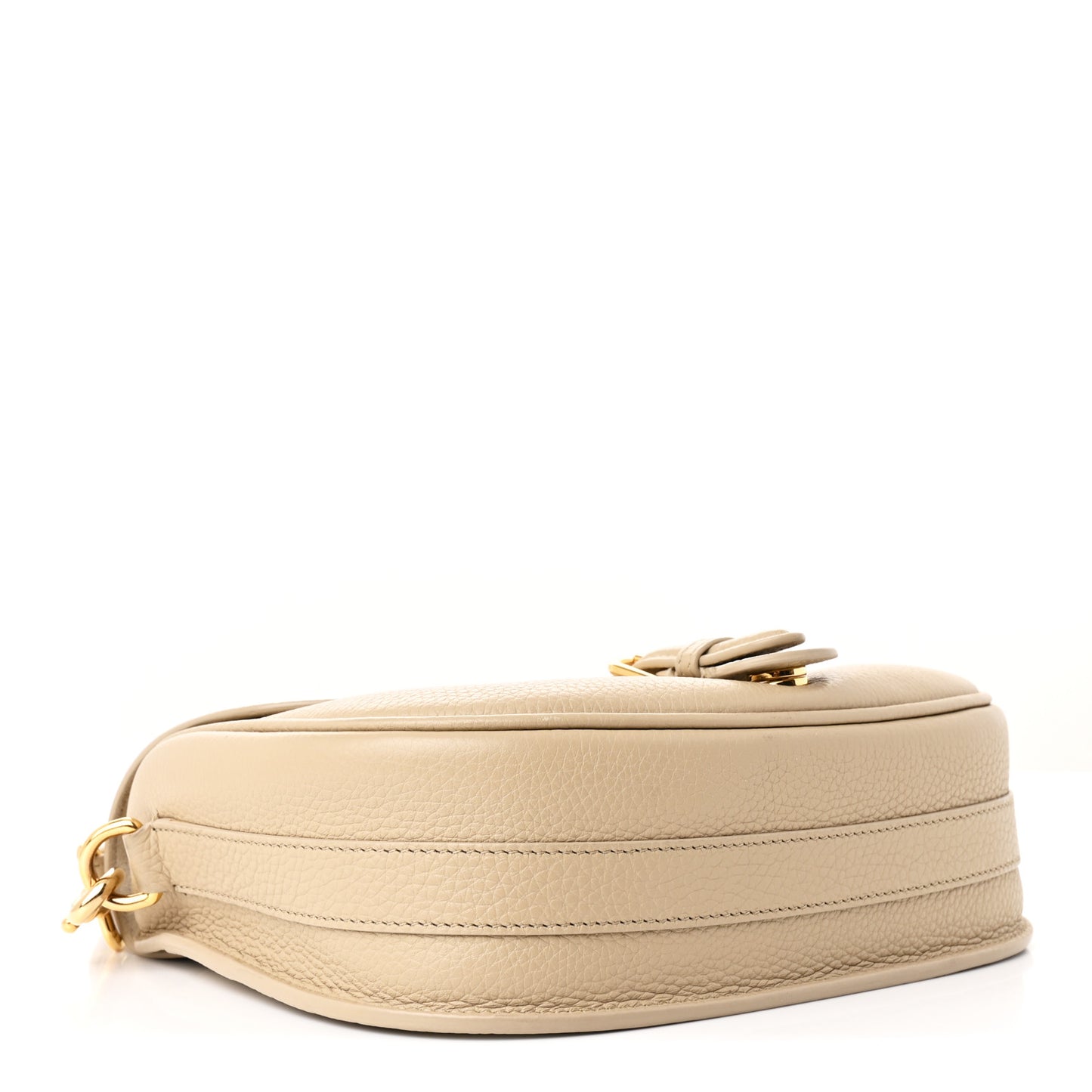 Grained Calfskin Medium Bobby Flap Beige