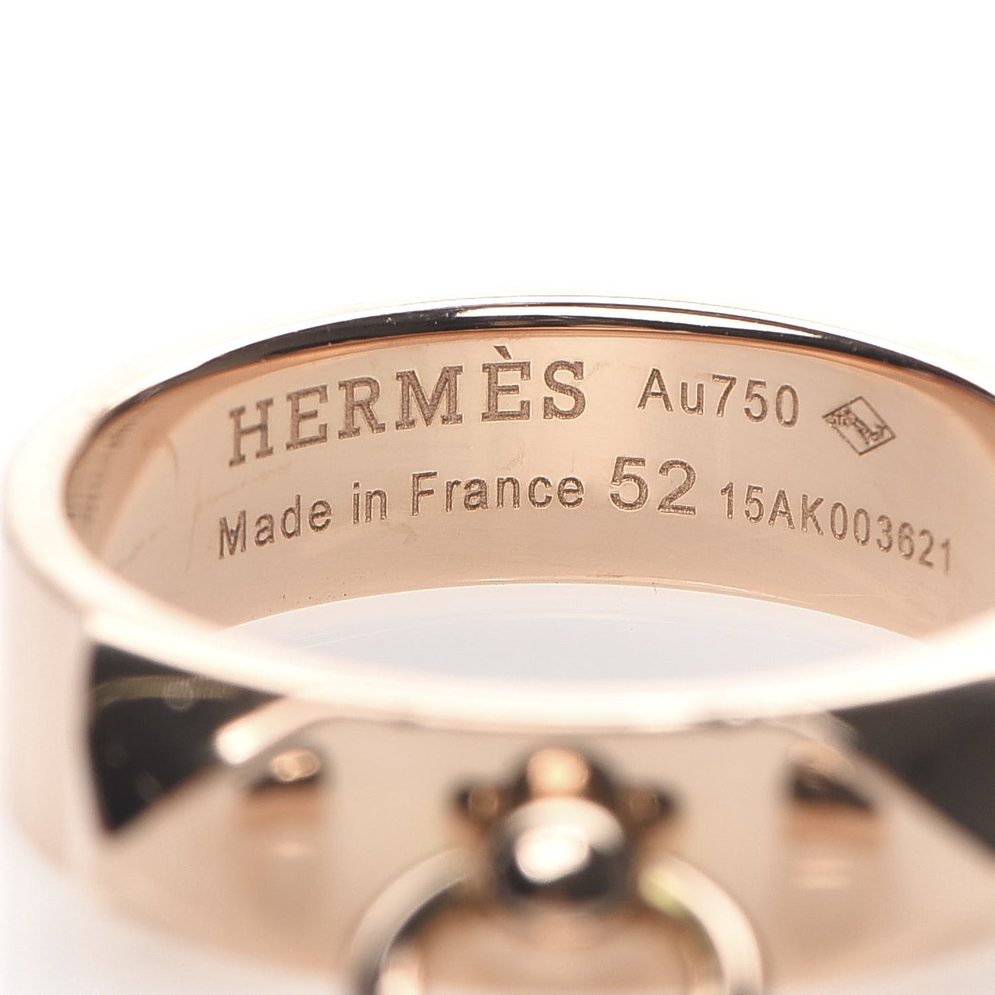 18K Rose Gold PM Collier De Chien Ring 52 6