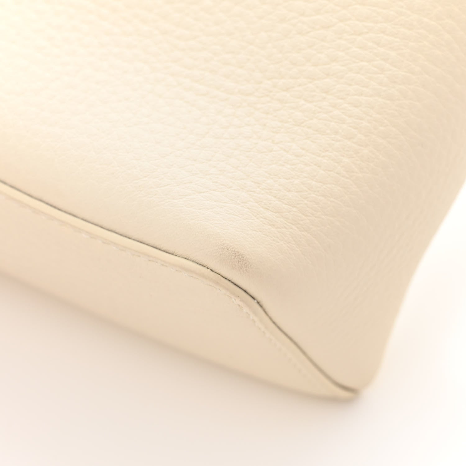 Loro Piana Grained Calfskin L19 Extra Pocket Pouch Whisper White 14 of 16