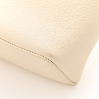 Loro Piana Grained Calfskin L19 Extra Pocket Pouch Whisper White 14 of 16