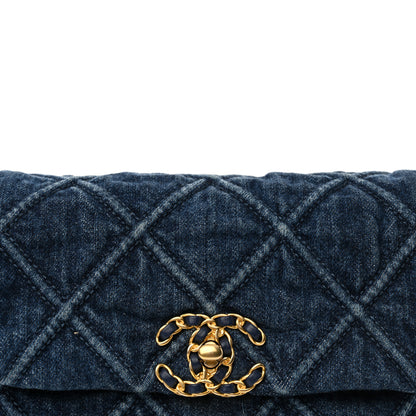 Chanel Denim Quilted Chanel 19 Waist Bag Blue 8 of 11