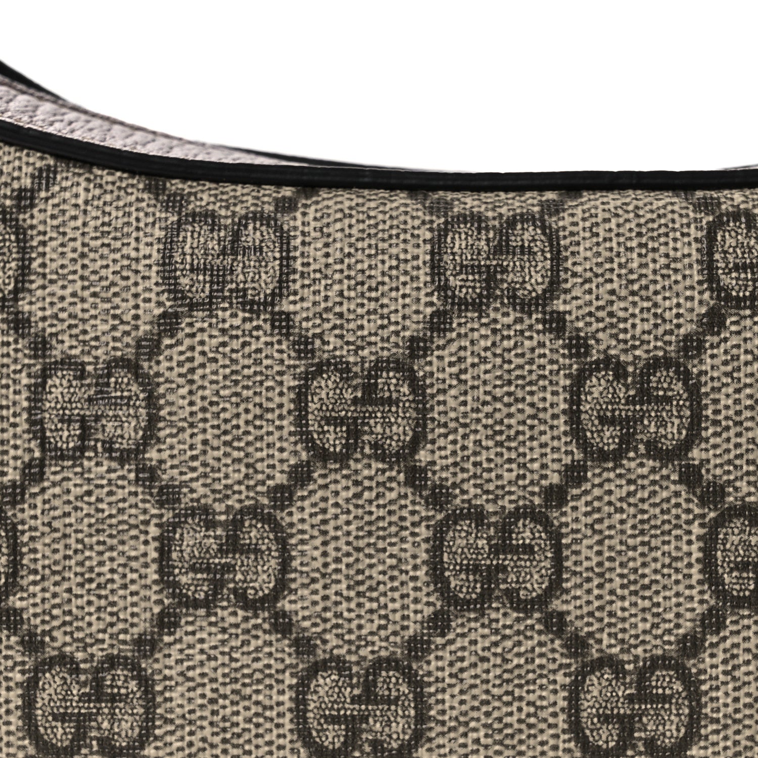 Gucci GG Supreme Monogram Textured Calfskin Web Mini Ophidia Half Moon Hobo Beige Ebony New Acero Beige Ebony New Acero 8 of 12