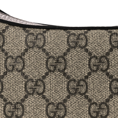 Gucci GG Supreme Monogram Textured Calfskin Web Mini Ophidia Half Moon Hobo Beige Ebony New Acero Beige Ebony New Acero 8 of 12