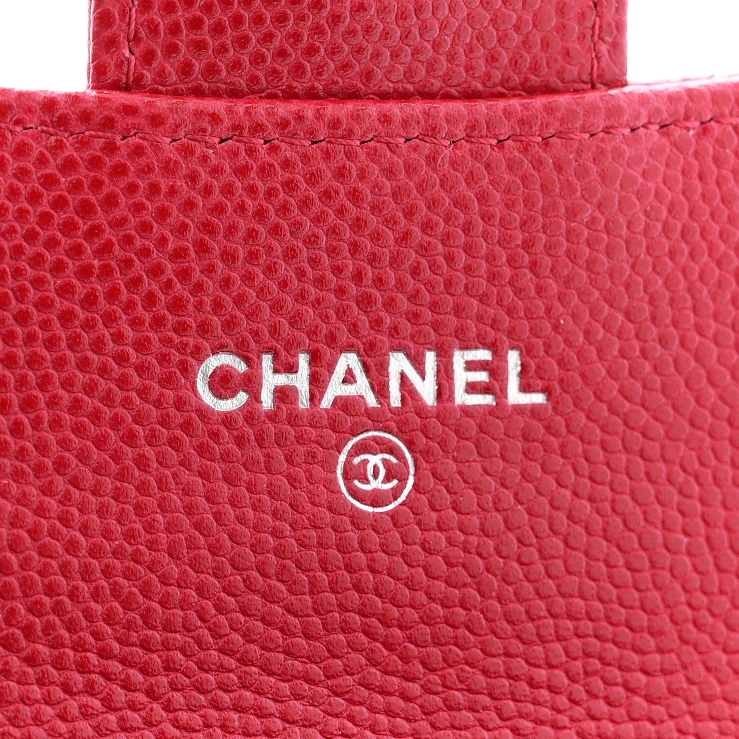 Chanel Caviar Quilted Flap Card Holder Wallet Red 6 of 7