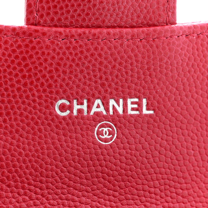 Chanel Caviar Quilted Flap Card Holder Wallet Red 6 of 7