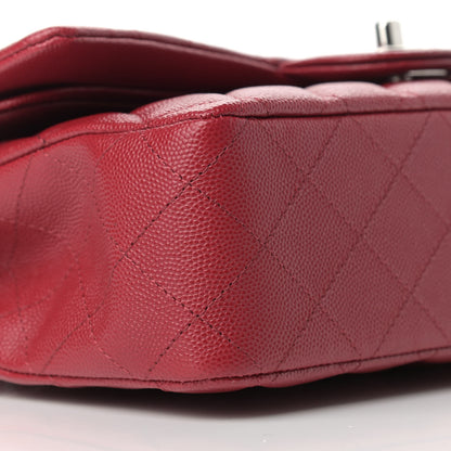 Chanel Caviar Quilted Medium Double Flap Dark Red 8 of 9