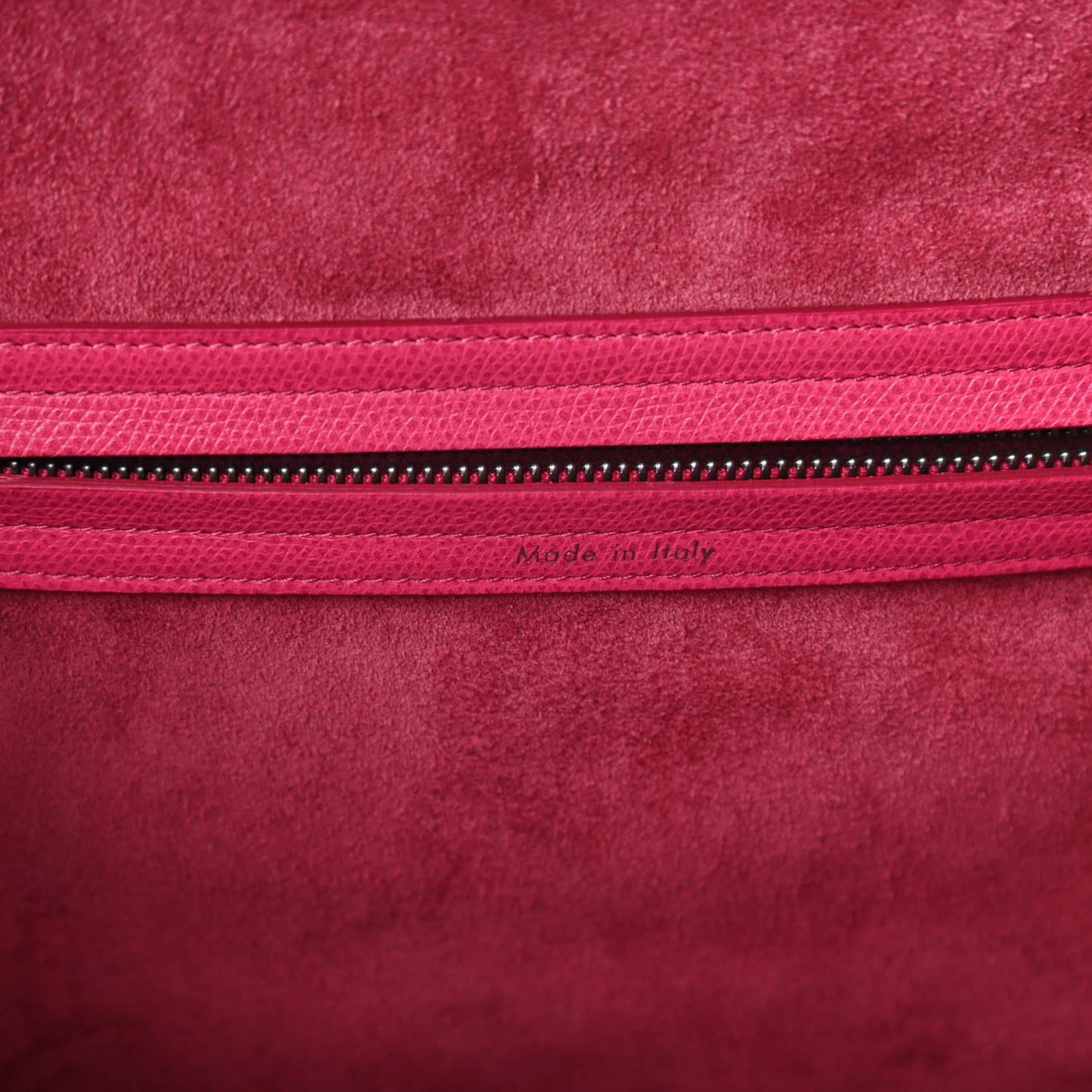 Grained Calfskin Medium Phantom Luggage Fuchsia