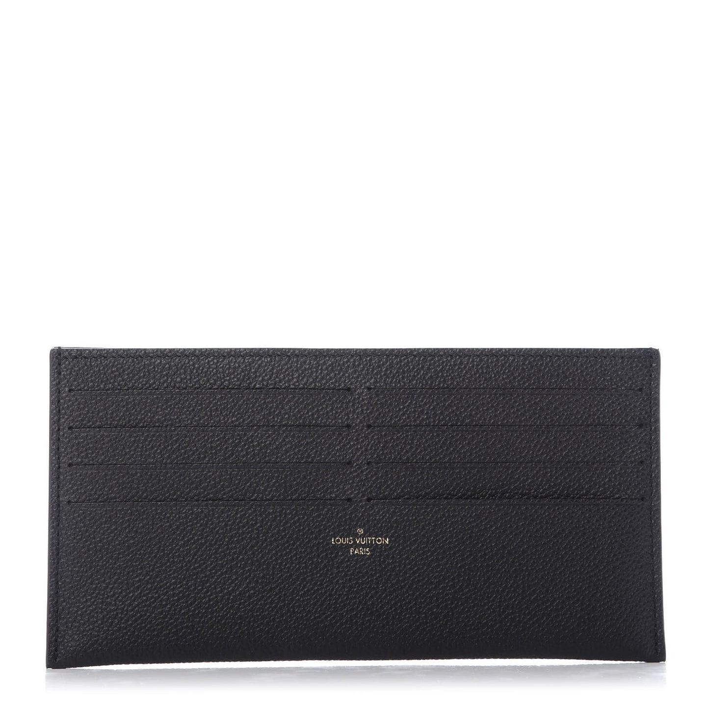 Calfskin Felicie Chain Wallet Card Holder Insert Black