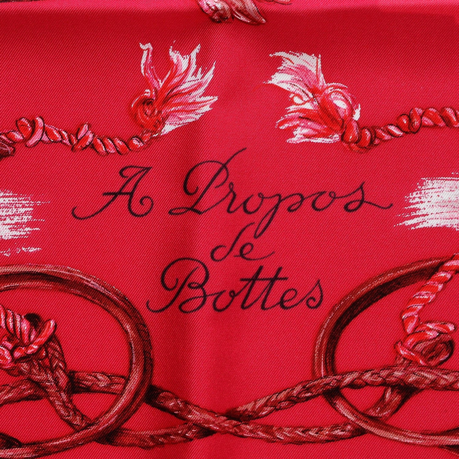 Hermes Silk A Propos de Bottes Scarf 90 Framboise Cassis Violine 4 of 7