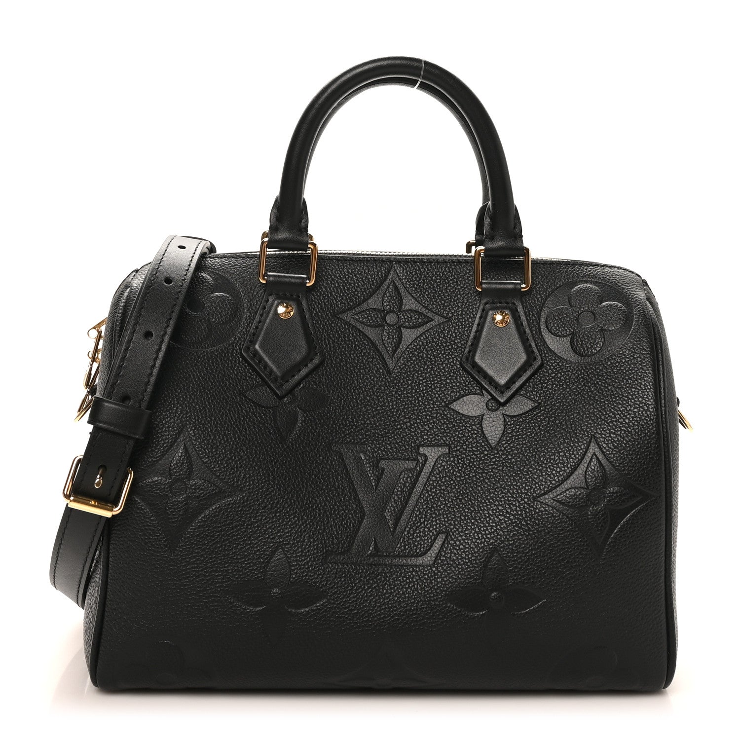 Louis Vuitton Empreinte Monogram Giant Speedy Bandouliere 25 Black 1 of 9