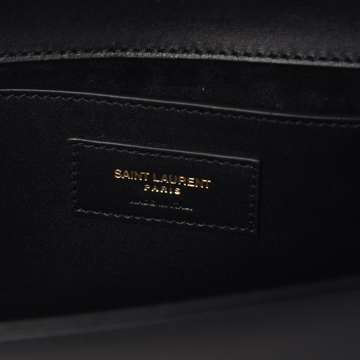 Saint Laurent Calfskin Classic Monogram Tassel Clutch Black 7 of 13