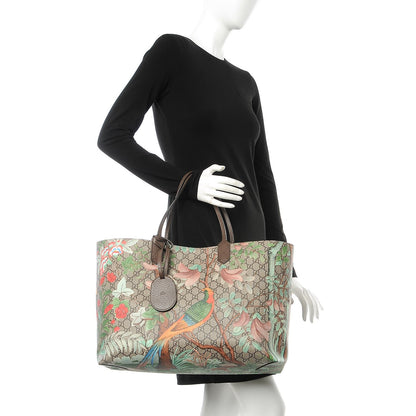 Gucci GG Supreme Monogram Tian Large Shopping Tote Beige Multicolor New Acero 2 of 7