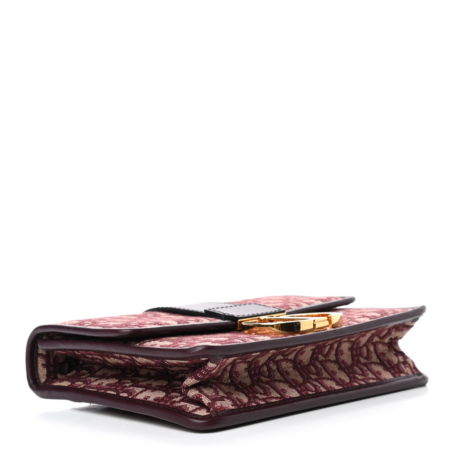 Christian Dior Oblique 30 Montaigne Flap Bag Burgundy 3 of 4