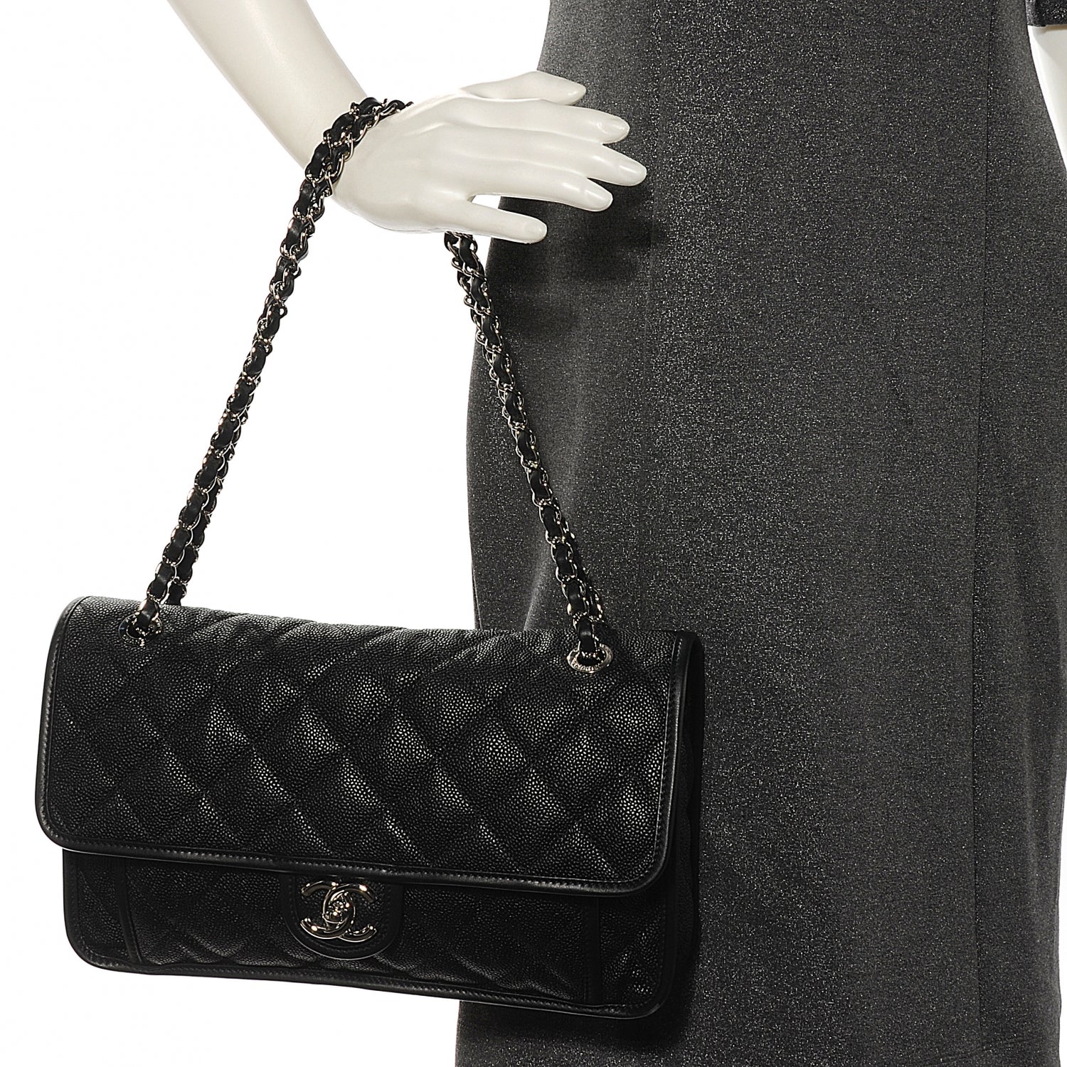 Chanel Caviar French Riviera Flap Black 2 of 10