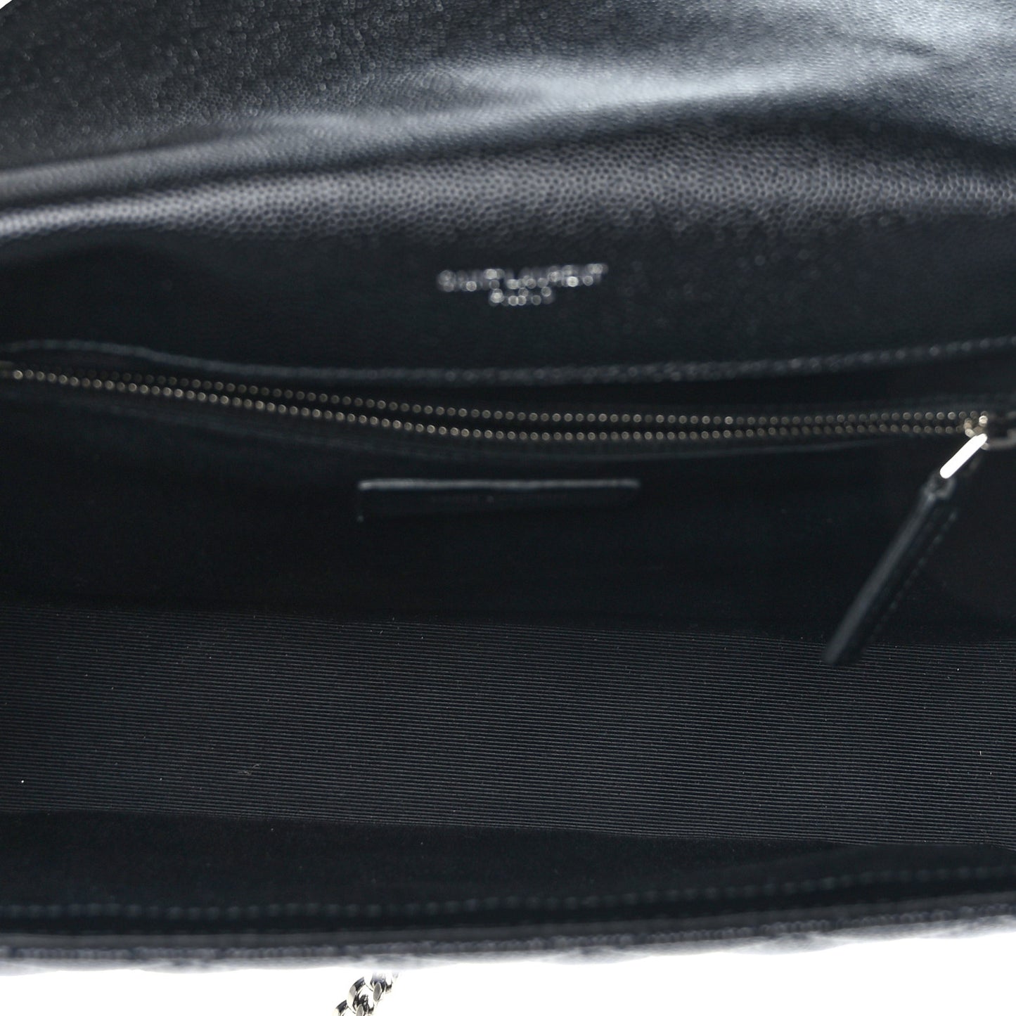 Grain De Poudre Textured Mixed Matelasse Large Triquilt Monogram Satchel Black