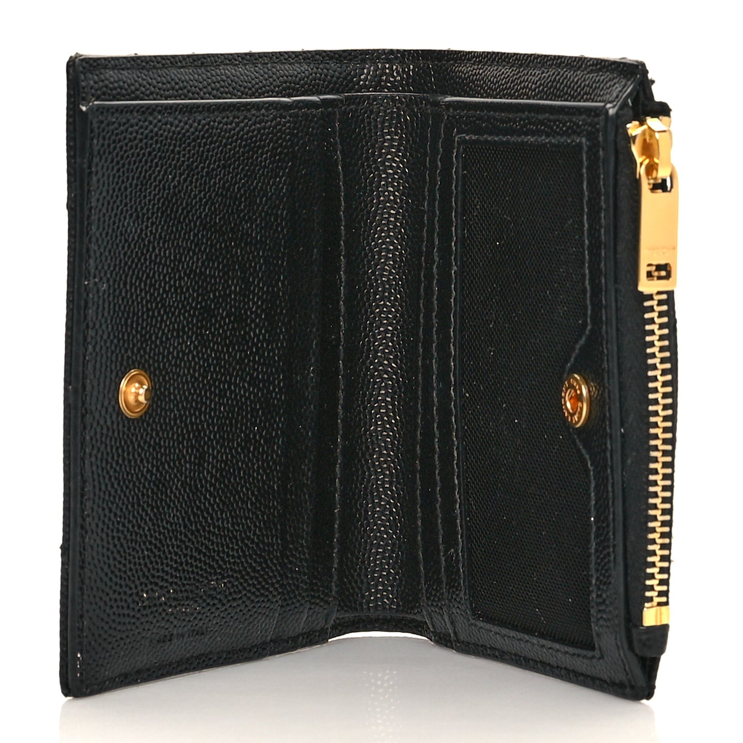 Grain De Poudre Matelasse Chevron Monogram Zipped Card Case Black