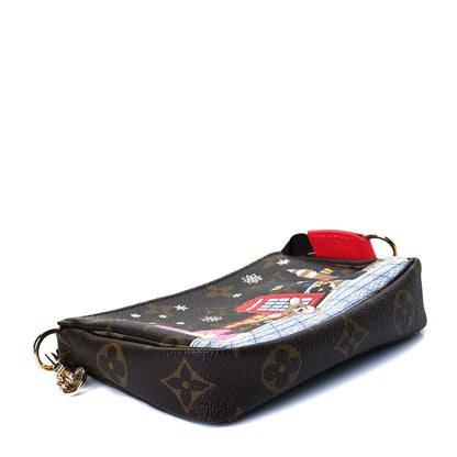 Louis Vuitton Monogram 2021 Christmas Animation London Mini Pochette Accessories Red 3 of 9