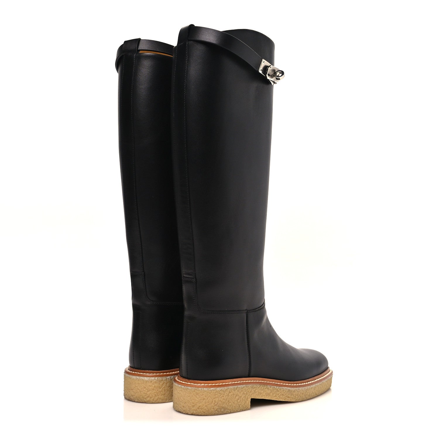 Hermes Calfskin Honey Boots 36 Black 4 of 10