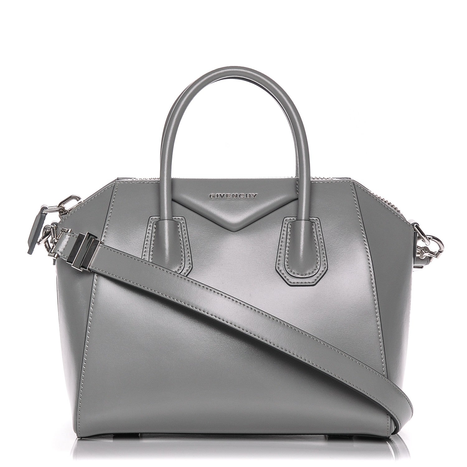 Givenchy Shiny Lord Calfskin Small Antigona Pearl Grey 1 of 7