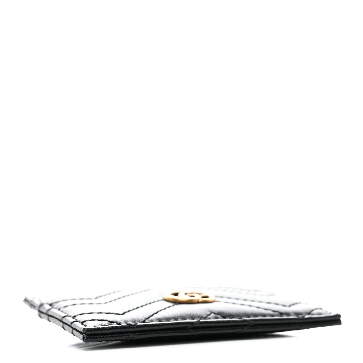 Gucci Calfskin Matelasse GG Marmont Card Holder Black 4 of 8