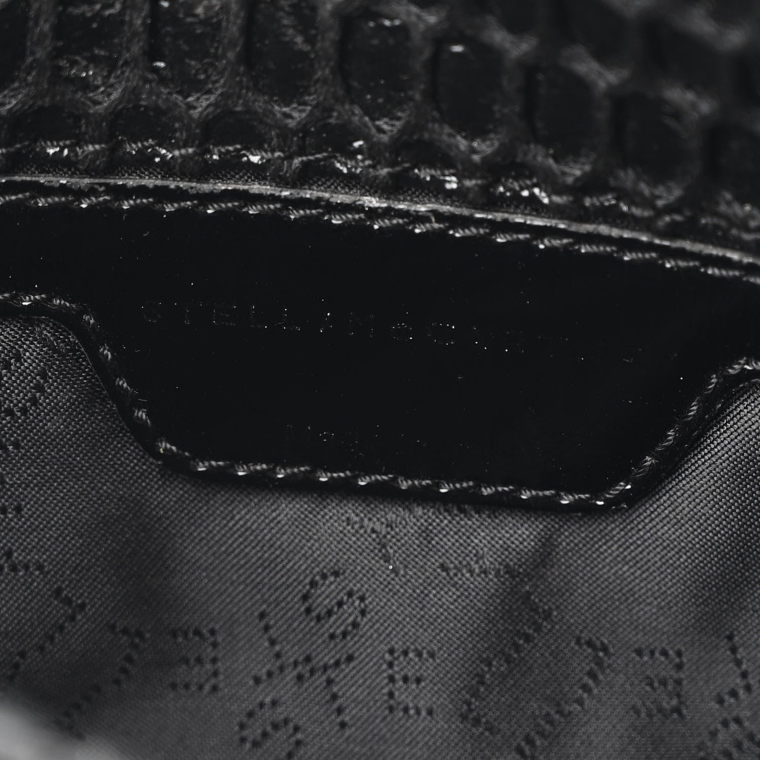 Stella McCartney Patent Net Fold Over Falabella Clutch Black 5 of 8