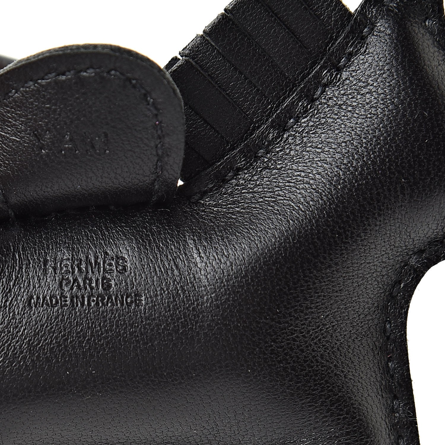 Hermes Milo Lambskin Grigri Rodeo Horse Bag Charm PM So Black 3 of 5