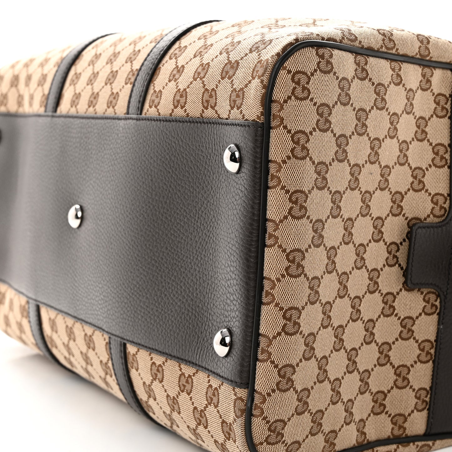 Monogram Dollar Calfskin Boston Duffle Bag Beige Ebony Testa di Moro Marrone Scuro