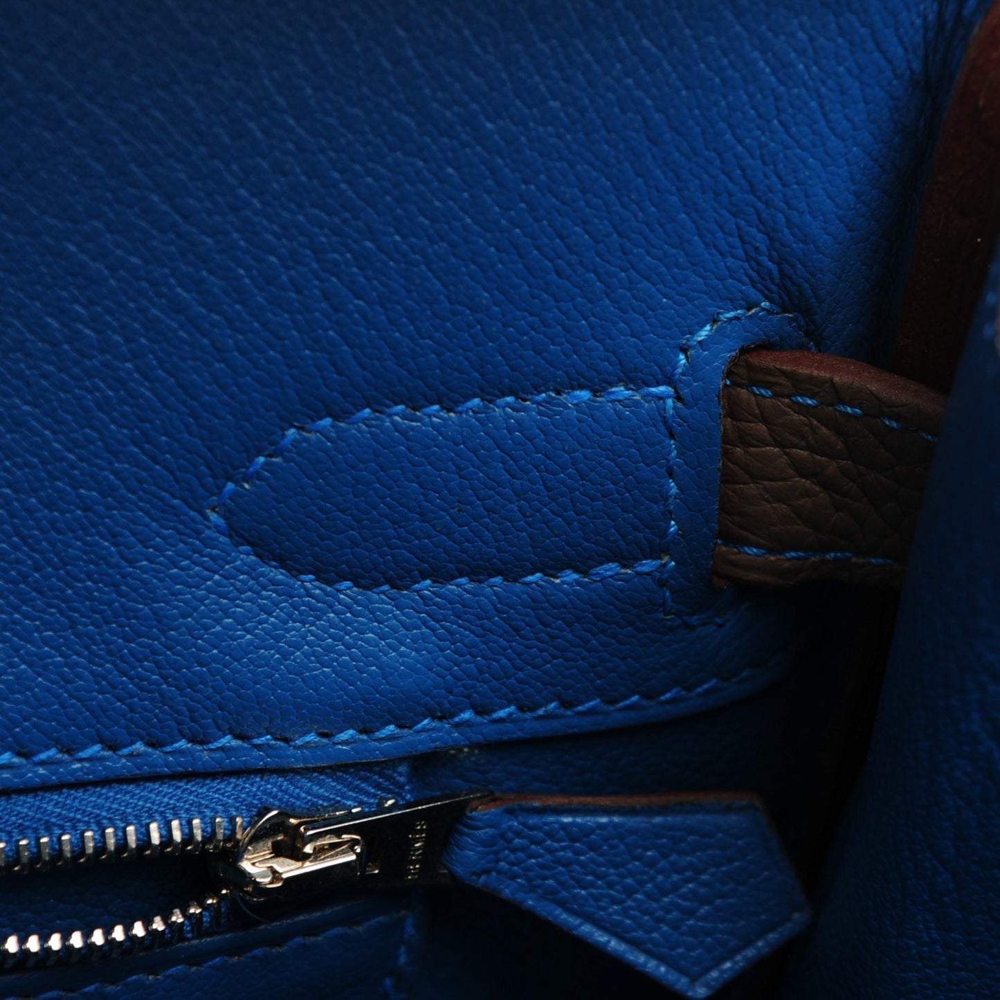 Taurillon Clemence Horseshoe Birkin 30 Etoupe Mykonos